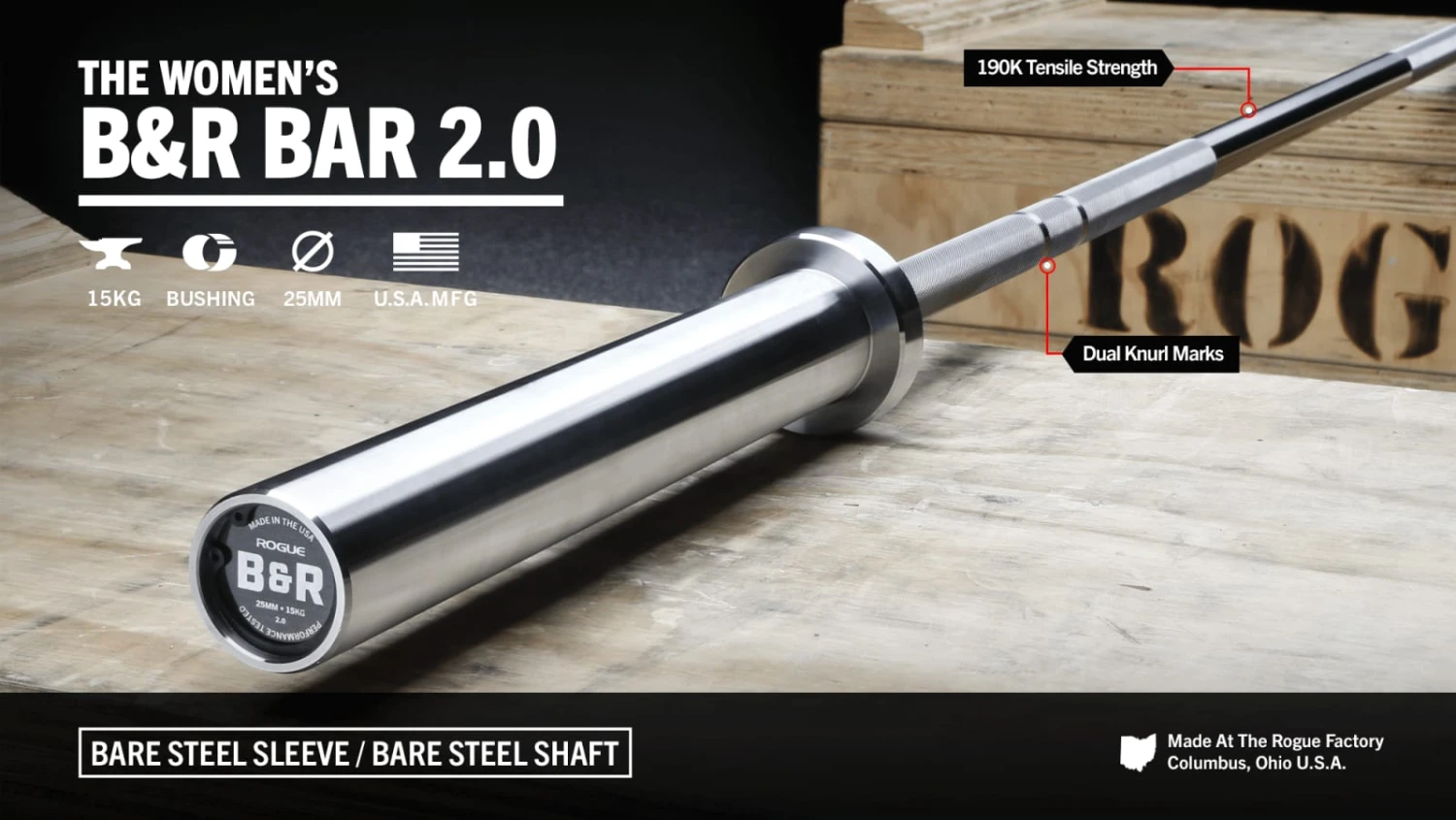 Rogue 25MM Women's B&R Bar 2.0 3 Rogue 25MM Women's B&R Bar 2.0